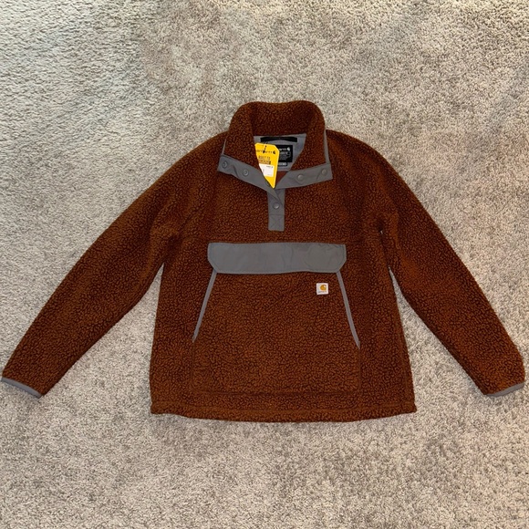 Carhartt Sweaters - NWT Carhartt Women’s Relaxed Fit Fleece Sherpa Pullover Sweater